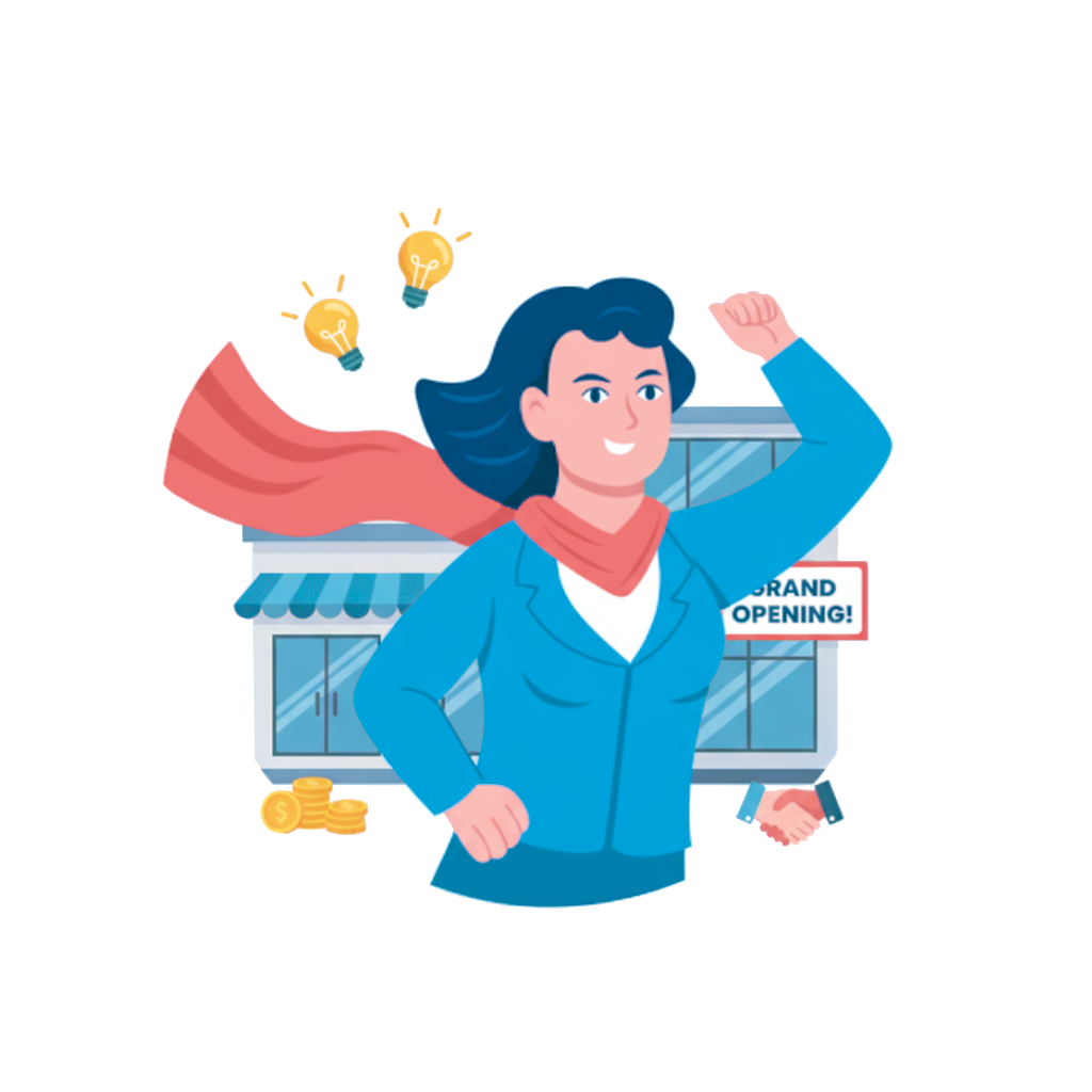 Confident entrepreneur illustration